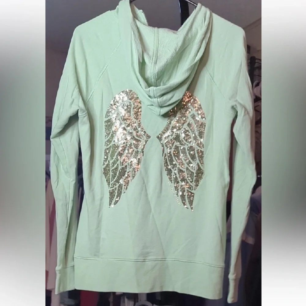 Victoria's Secret Mint Green Zip-Up Hoodie - Picture 2 of 3